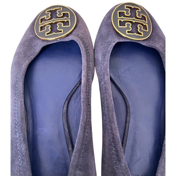 TORY BURCH | Women’s Suede Ballet Flats Navy | Size 7 - Picture 6 of 7